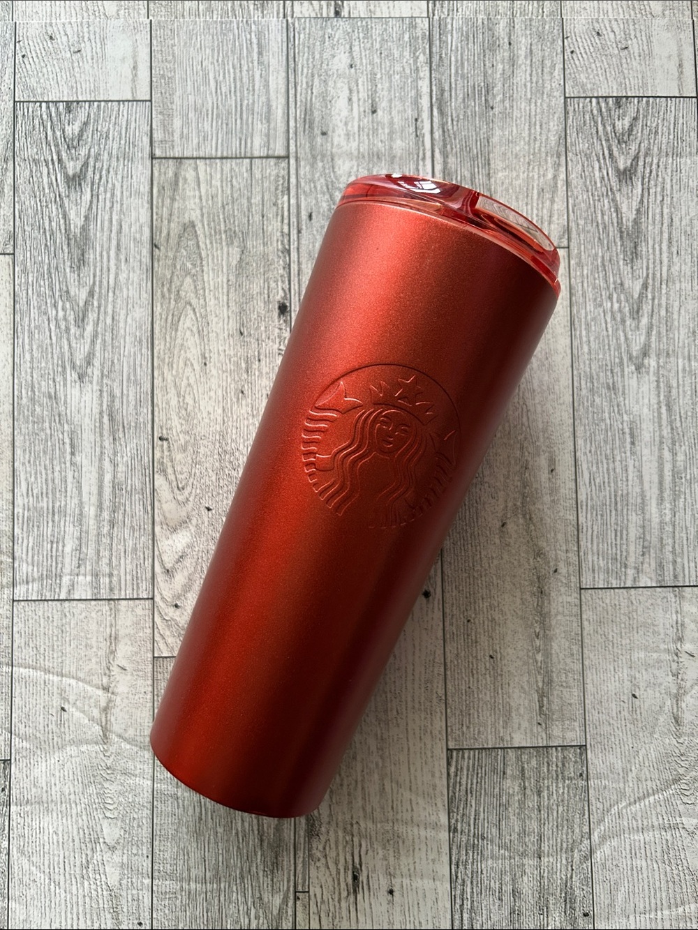 Starbucks metallic pumpkin orange Tumbler 16oz